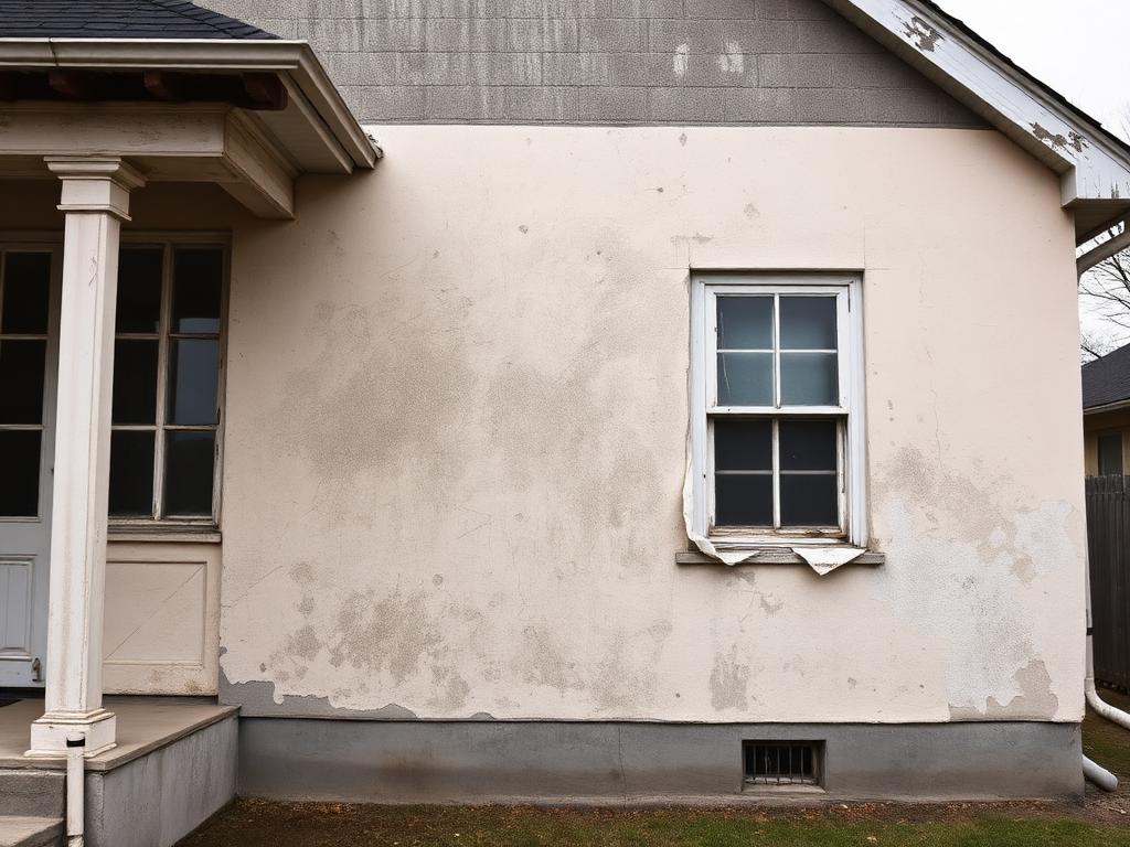 Fachada — Área externa: antes da pintura